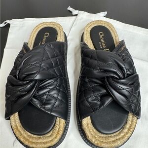 Dior Black Dtwist Sandals, Authentic